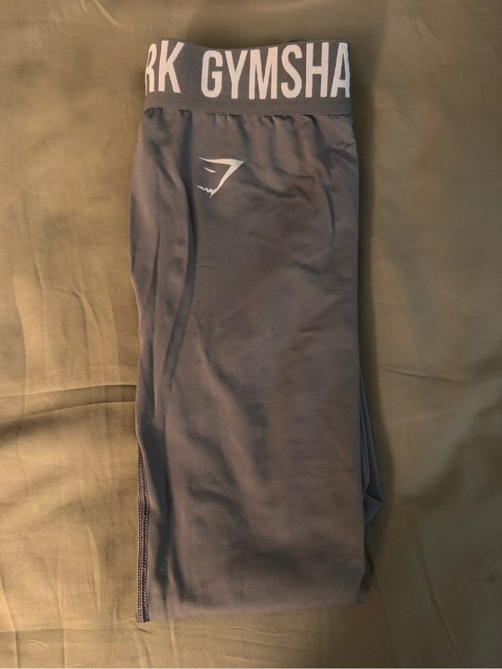 Gymshark Kids Black Stretch Performance Leggings with Logo Waistband